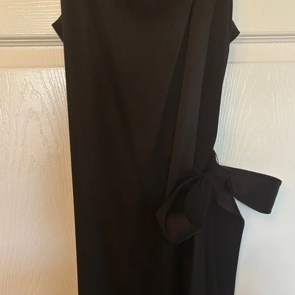NWOT Halston Heritage Black Cowl Neck Gown - Picture 5 of 8